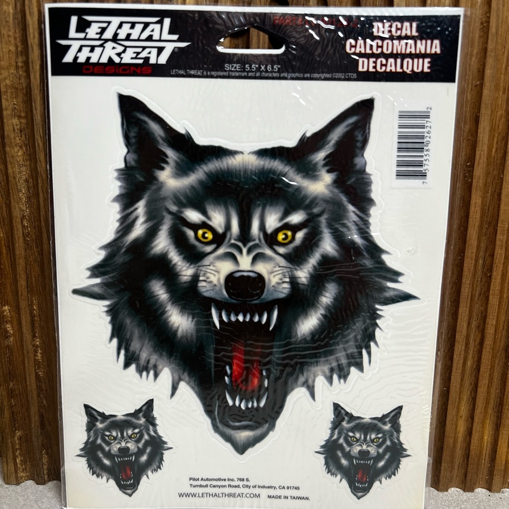 Vintage Lethal Threat Werewolf Decal